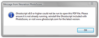 Ghostscript v6.0 or higher could not be run to open this PDF file.