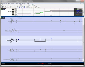 Polyphonic Transcription - See how the performance in the top has been notated