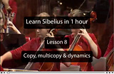 Learn Sibelius 6 in 1 hour